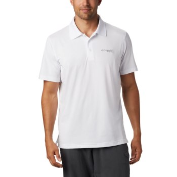 Columbia Polo Heren, PFG Skiff Cast Wit, 98LFJTSWD